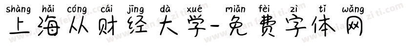 上海从财经大学字体转换