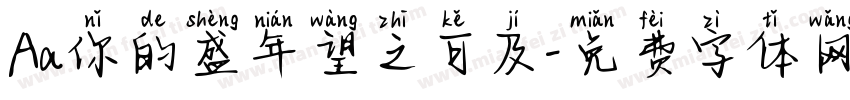 Aa你的盛年望之可及字体转换