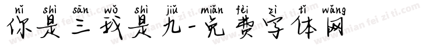 你是三我是九字体转换