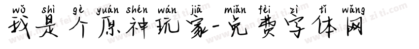 我是个原神玩家字体转换
