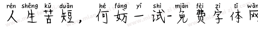 人生苦短，何妨一试字体转换