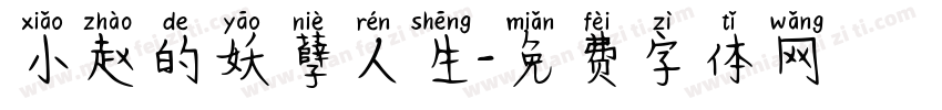 小赵的妖孽人生字体转换