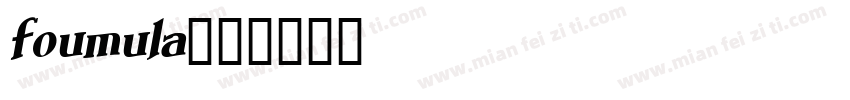 foumula字体转换