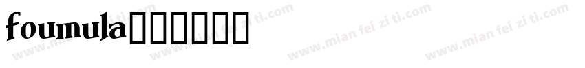 foumula字体转换