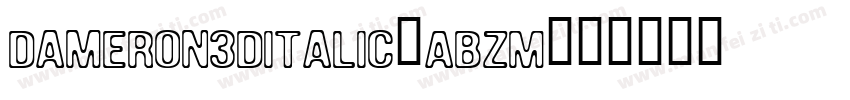 Dameron3DItalic-ABzM字体转换