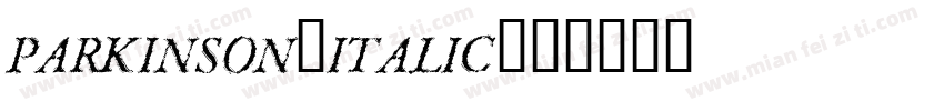 Parkinson-Italic字体转换