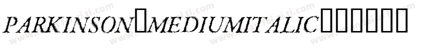 Parkinson-MediumItalic字体转换