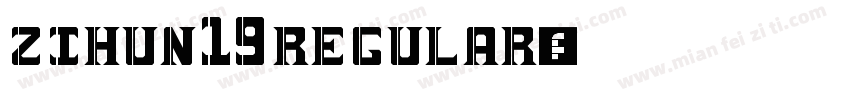 zihun19regular字体转换