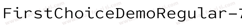 FirstChoiceDemoRegular-7edV字体转换