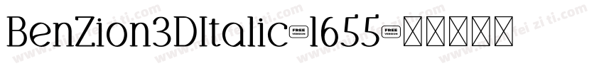 BenZion3DItalic-l655字体转换