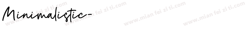 Minimalistic字体转换