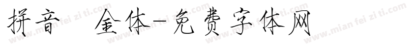 拼音廋金体字体转换