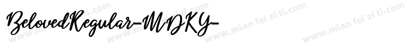 BelovedRegular-MDKY字体转换