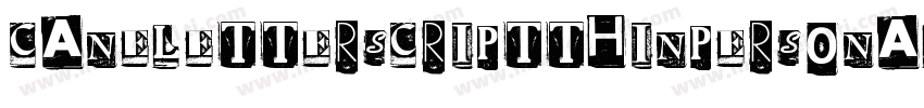 Caneletterscriptthinpersonal-pDzR字体转换
