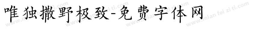 唯独撒野极致字体转换