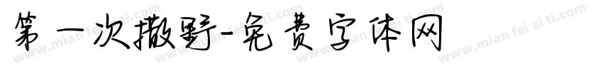 第一次撒野字体转换