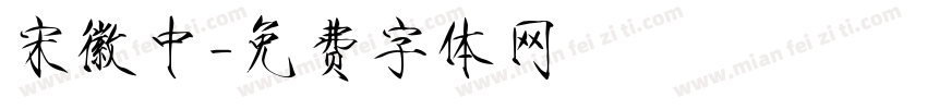 宋徽中字体转换