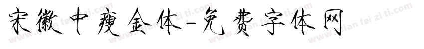 宋徽中瘦金体字体转换