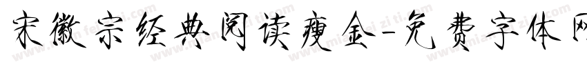 宋徽宗经典阅读瘦金字体转换