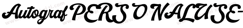 AutografPERSONALUSE字体转换