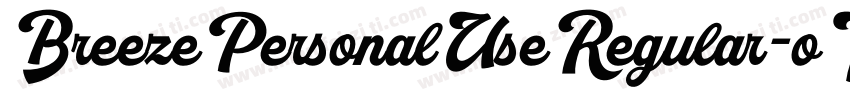 BreezePersonalUseRegular-oYBz字体转换