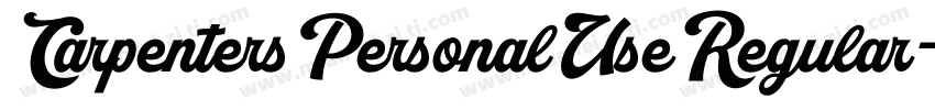 CarpentersPersonalUseRegular-DOLwR字体转换