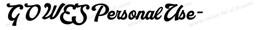 GOWESPersonalUse字体转换