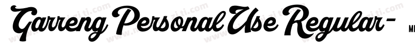 GarrengPersonalUseRegular-0JDd字体转换
