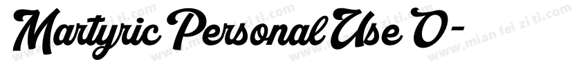 MartyricPersonalUseO字体转换