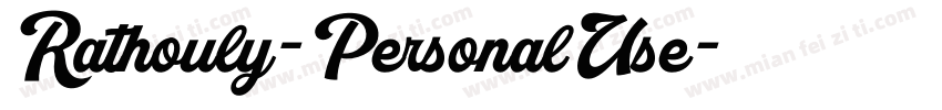 Rathouly-PersonalUse字体转换