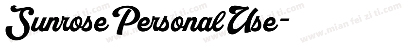 SunrosePersonalUse字体转换