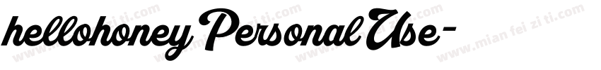 hellohoneyPersonalUse字体转换