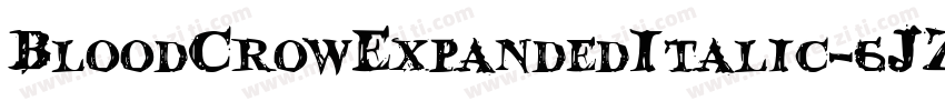 BloodCrowExpandedItalic-6JZA字体转换