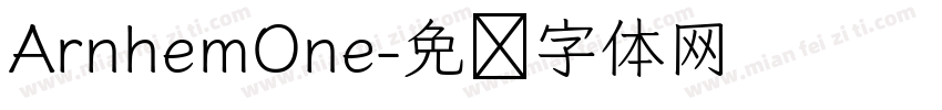 ArnhemOne字体转换