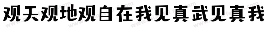 观天观地观自在我见真武见真我字体转换