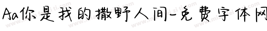 Aa你是我的撒野人间字体转换