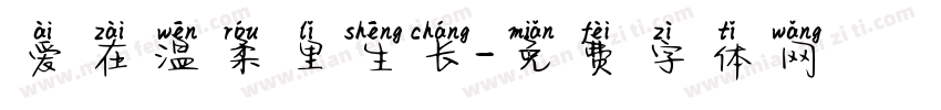 爱在温柔里生长字体转换