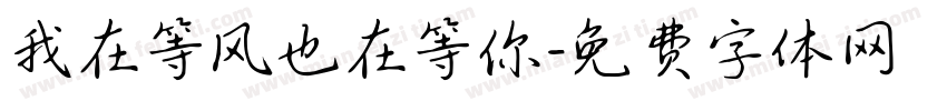 我在等风也在等你字体转换