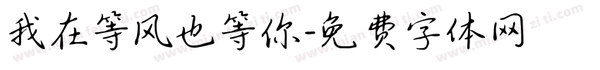 我在等风也等你字体转换