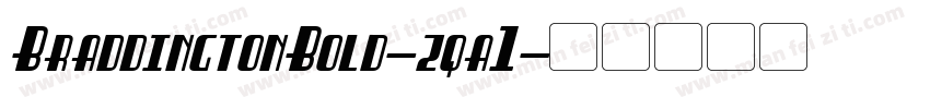 BraddingtonBold-zqa1字体转换