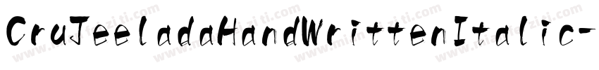 CruJeeladaHandWrittenItalic-v21L字体转换