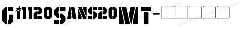 Gi1120Sans20MT字体转换
