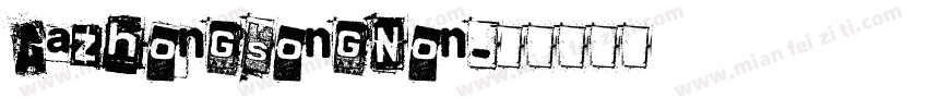 AaZhongsongNon字体转换
