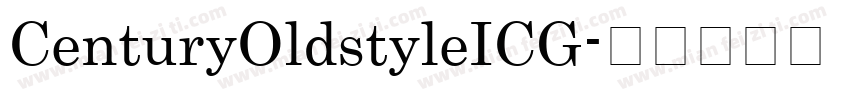 CenturyOldstyleICG字体转换