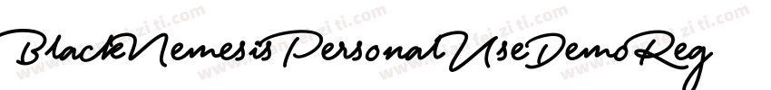BlackNemesisPersonalUseDemoRegular-govE字体转换