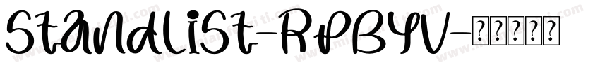 Standlist-RpBYV字体转换