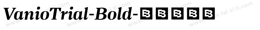 VanioTrial-Bold字体转换
