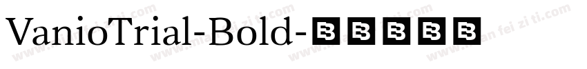 VanioTrial-Bold字体转换