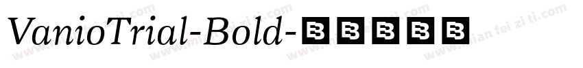 VanioTrial-Bold字体转换