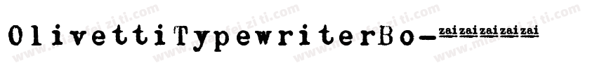 OlivettiTypewriterBo字体转换